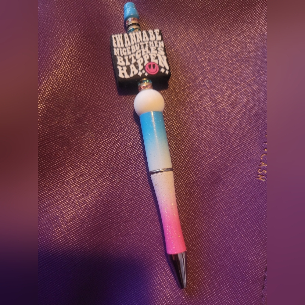 Beaded pen.